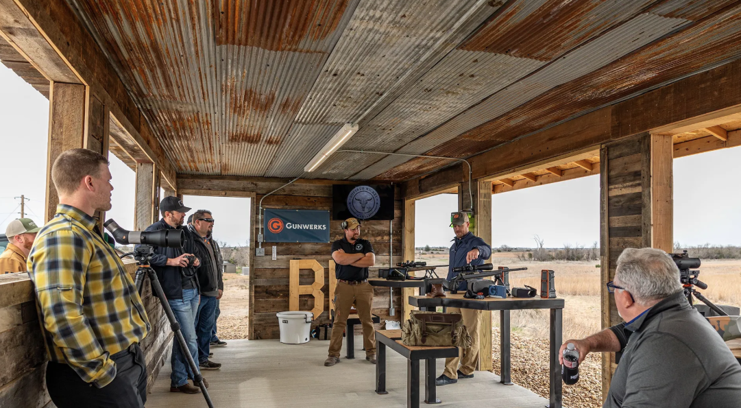 Long Range University training session: Gunwerks long-range shooting course, long-range rifle training near me, precision long-range shooting equipment.