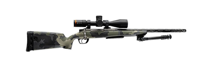 Gunwerks Magnus rifle in action: Custom long-range rifle, Gunwerks Magnus rifle for sale, precision hunting rifle on a mountain hunt.